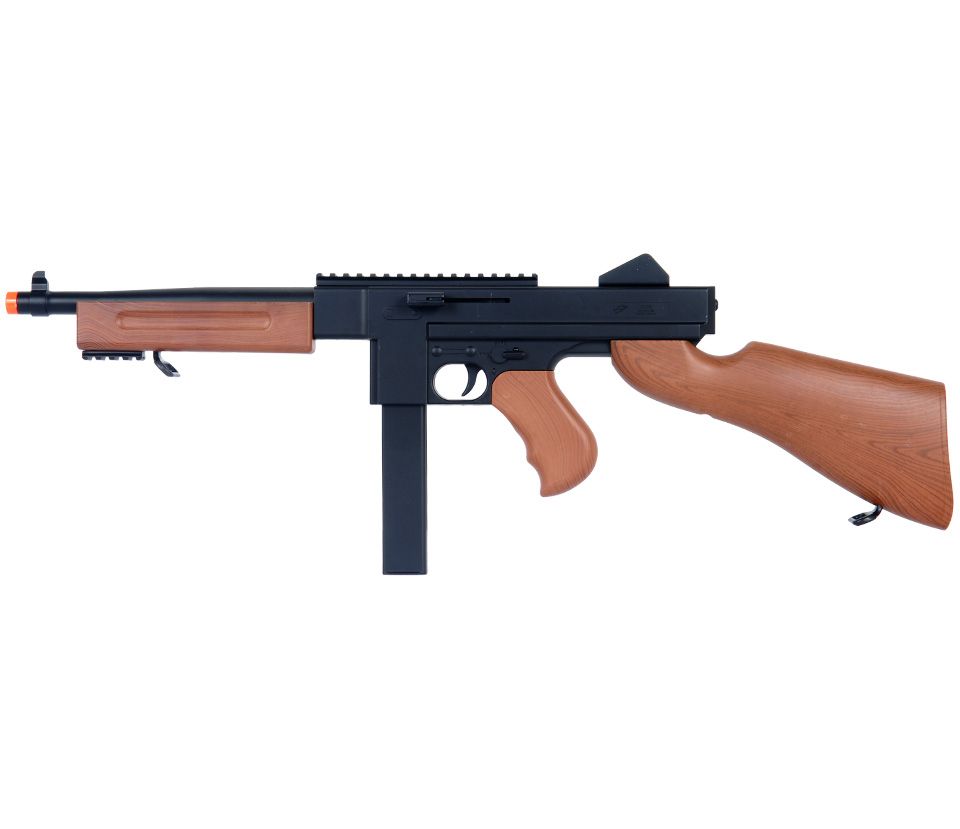 DOUBLE EAGLE THOMPSON M1A1 SPRING AIRSOFT SUB MACHINE GUN Tommy Rifle w